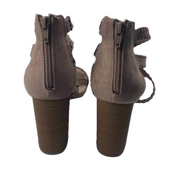 LC Lauren Conrad Aventurine Taupe High Heel Braided Sandals Women’s Size 10M - Picture 4 of 11